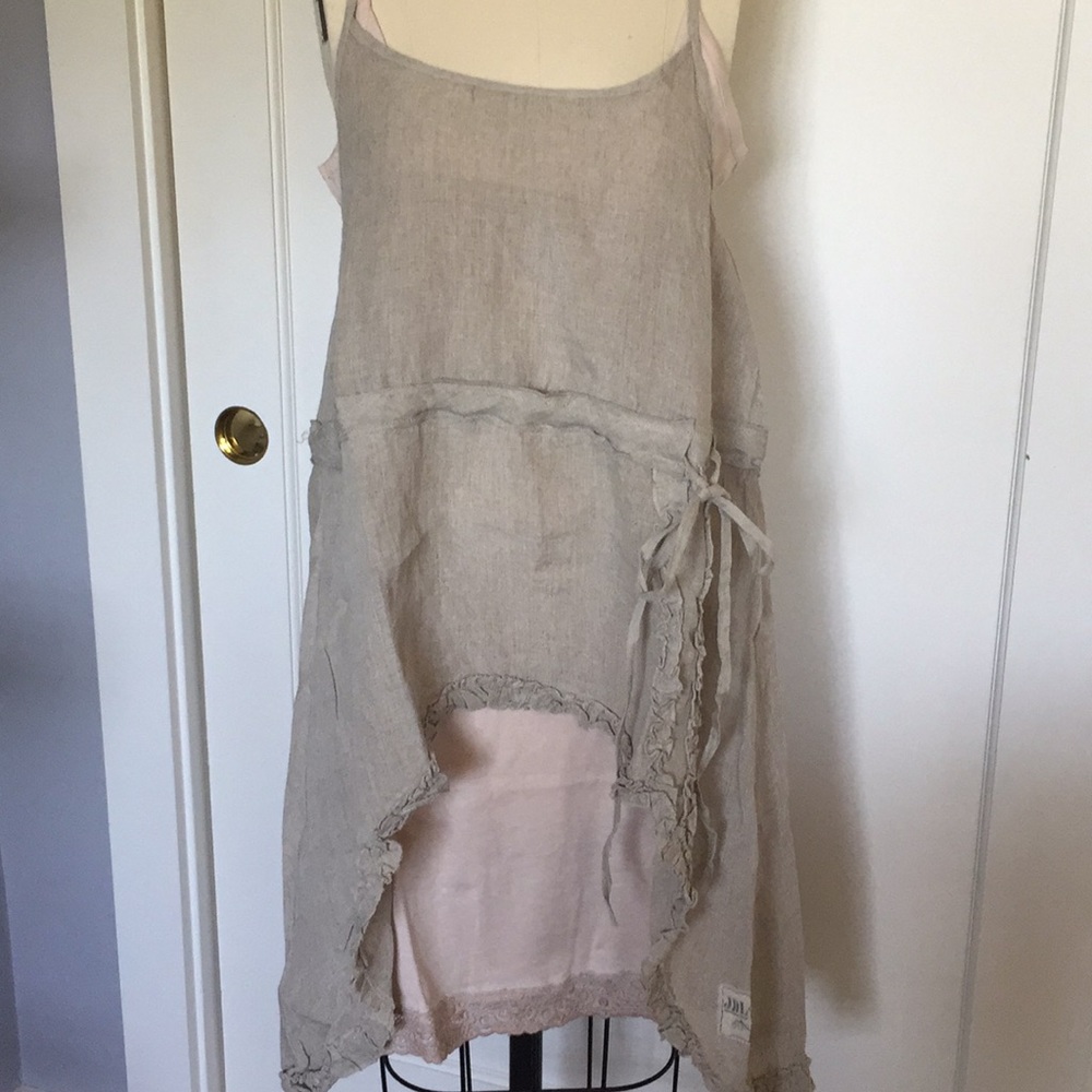 Linen cami overlay